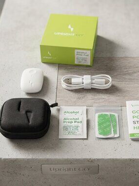 UPRIGHT GO Original Posture Trainer - New Open Box - Includes Case, Cable & Pads